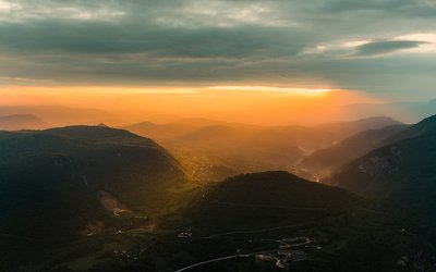 Alpen-Sonnenaufgangswanderung